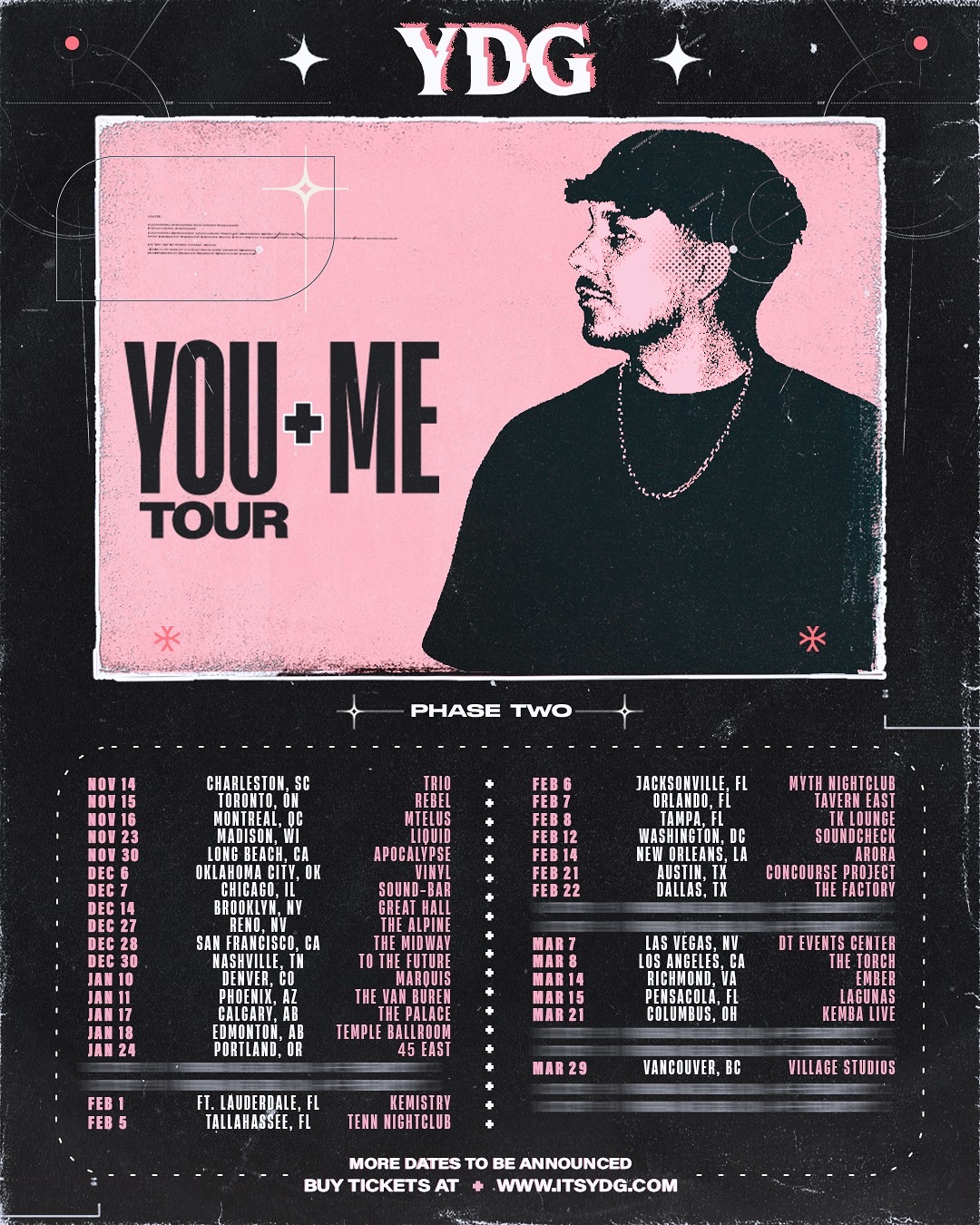 YDG YOU + ME Tour Poster 2025